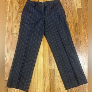 Zanella Black Pinstripe Wide Leg Pants
